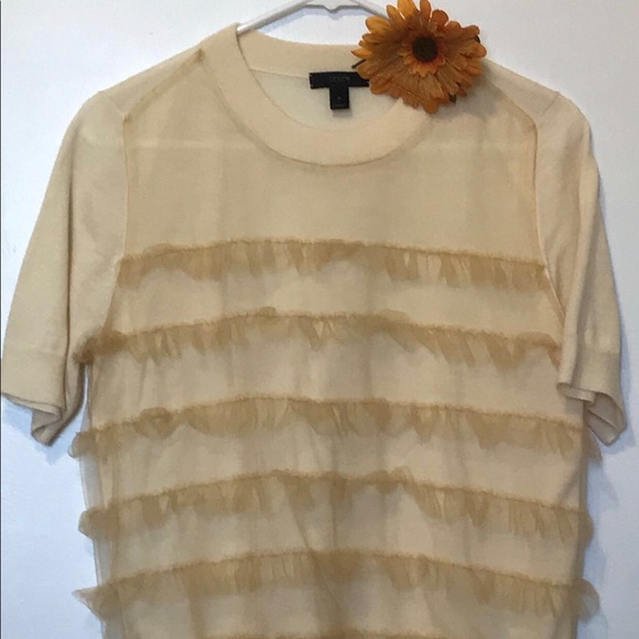 J CREW BEIGE BLOUSE “M”🔥 👚😍🌺 - Picture 3 of 6